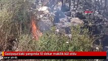 Gazipaşa'daki yangında 10 dekar makilik kül oldu