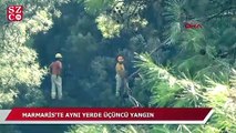 Marmaris'te aynı yerde 3'ncü orman yangını