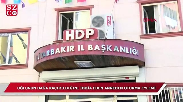Oğlunun PKK tarafından kaçırıldığını düşünen anne HDP binası önünde eyleme başladı