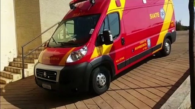 Vítima de acidente na Rua Europa é levado para a UPA Tancredo Neves