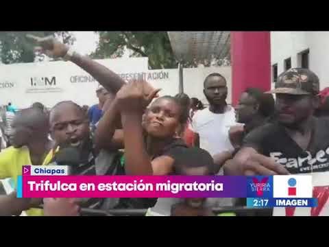 Migrantes africanos causan una trifulca en la estación migratoria de Chiapas | Yuriria Sierra