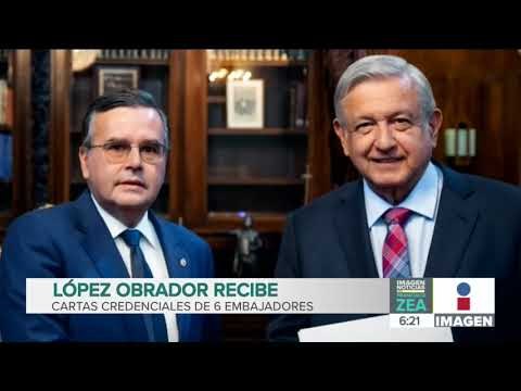 AMLO recibe las cartas credenciales de 6 embajadores en Palacio Nacional | Francisco Zea