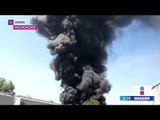 Fuerte incendio consume fábrica de plástico en Ciudad Industrial de Michoacán | Yuriria Sierra