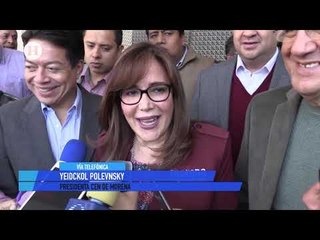 Yeidckol Polevnsky pide que se vuelva a votar la presidencia del Senado