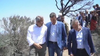 Pedro Sánchez visita la zona cero del incendio de Gran Canaria