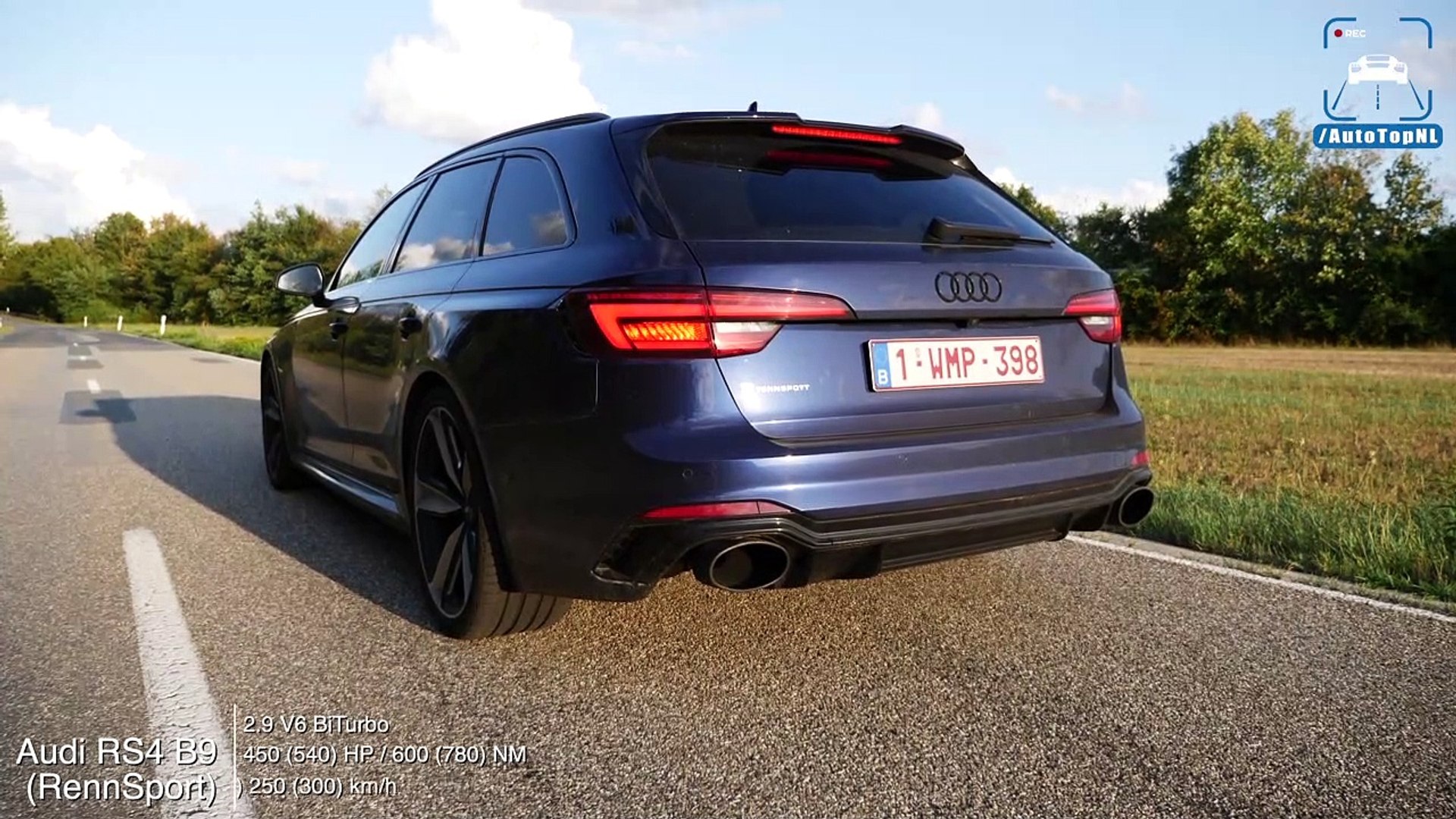 540HP AUDI RS4 B9 Rennsport 0-300km/h ACCELERATION by AutoTopNL