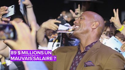Dwayne Johnson est encore une fois l'acteur le mieux payé
