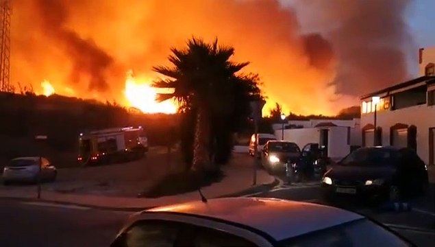 40 viviendas desalojadas en Marbella por un incendio forestal