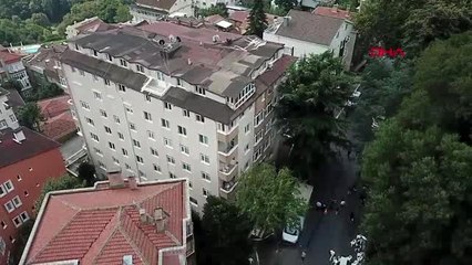 SARIYER'DE KOLONLARI PATLAYAN BİNANIN TAHLİYESİNE BAŞLANDI -1