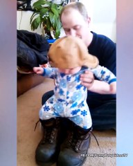 Funniest Daddy Takes Care of Baby - What Crazy Things Happens