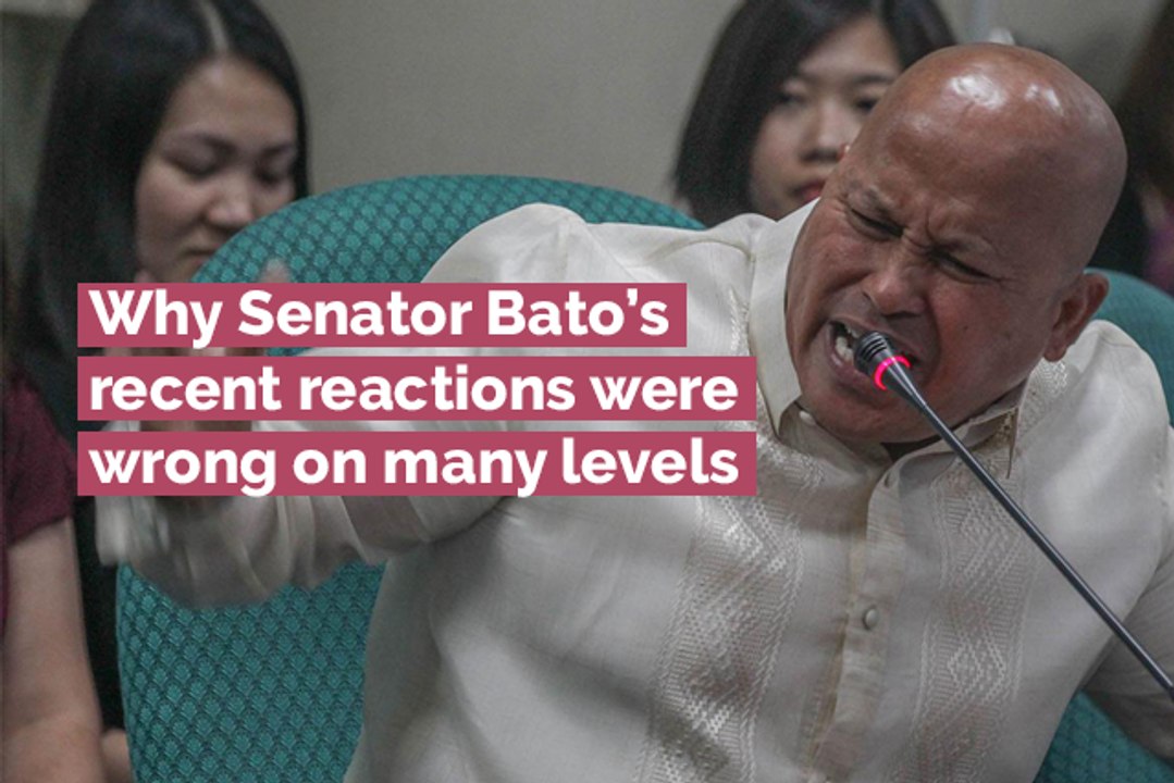 Why Senator Bato’s recent reactions were wrong on many levels