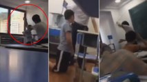 Öğretmen öğrencisini acımasızca dövdü
