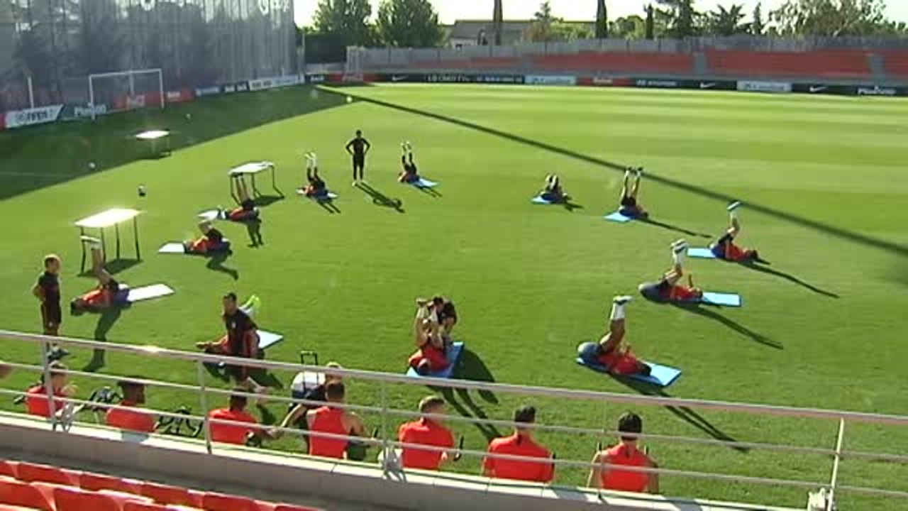 El Atlético entrena con la ausencia de Diego Costa
