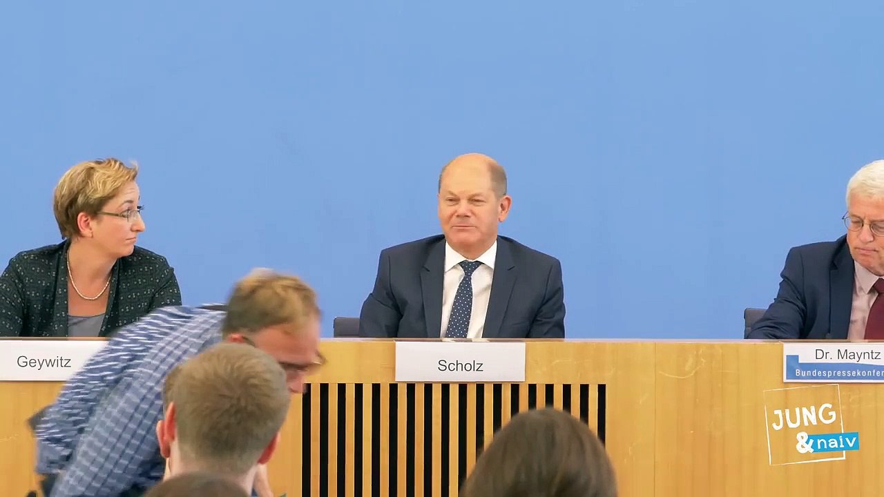 Klara Geywitz und Olaf Scholz bei der Pressekonferenz vom 21.08.2019