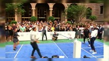 Nadal takes on Williams duo at badminton