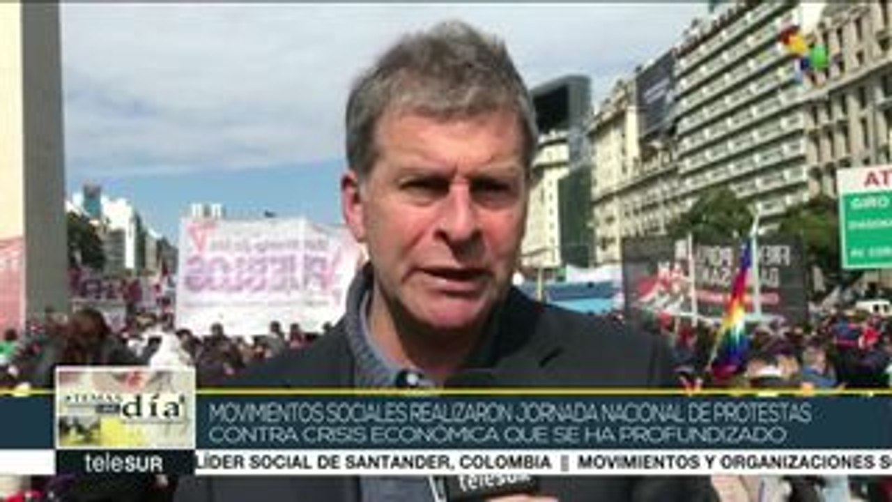 Argentina: mov. sociales exigen a Macri enfrentar crisis económica