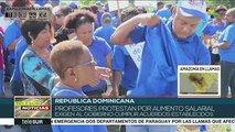 Rep. Dominicana: profesores marchan en exigencia de aumento salarial