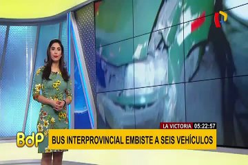 La Victoria: falla mecánica en bus interprovincial habría provocado choque múltiple