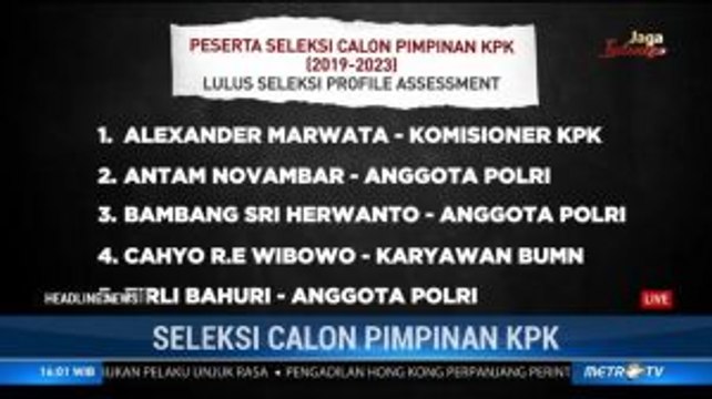 Ini 20 Capim KPK yang Lulus Seleksi Rekam Jejak