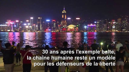 Hong Kong: une chaîne humaine pro-démocratie, 30 ans après la "Baltic Way"