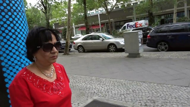 BDMV-213 Aruna & Hari Sharma walking at Budapester Str. 32, 10787 Berlin Aug 13, 2019