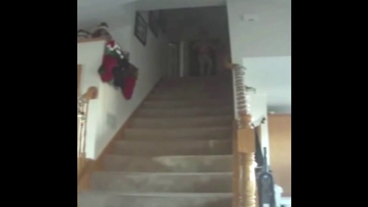 Girl Topples Down Stairs on Christmas Morning