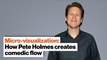 How Pete Holmes creates comedic flow: Try micro-visualization