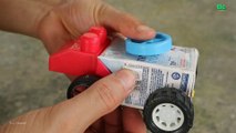 Diy toys car fom milk box at home - TLC