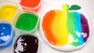 How To Make Colors Apple Jelly Slime DIY Rainbow Clay Foam Creative for Kids