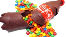 How To Make Chocolate Coca Cola Bottle with Colors M-Ms Chocolate