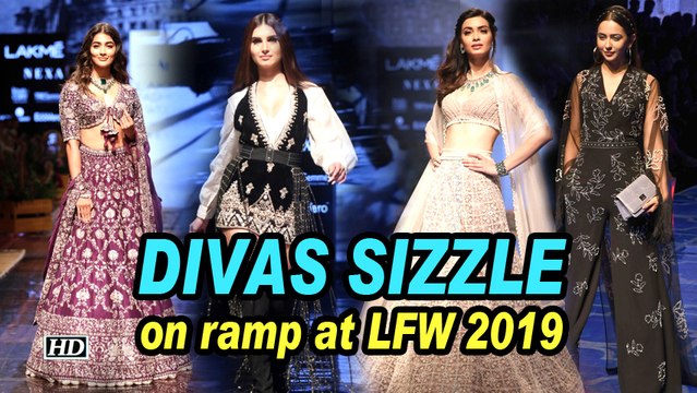 Bollywood DIVAS SIZZLE on ramp at LFW 2019