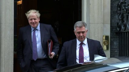 Boris Johnson departs Downing Street for PMQs