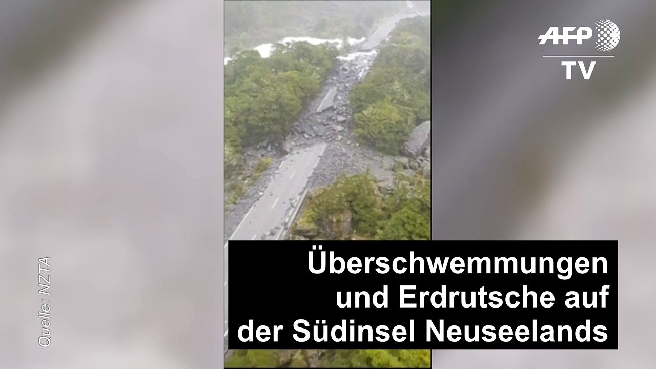 Überschwemmungen und Erdrutsche in Neuseeland