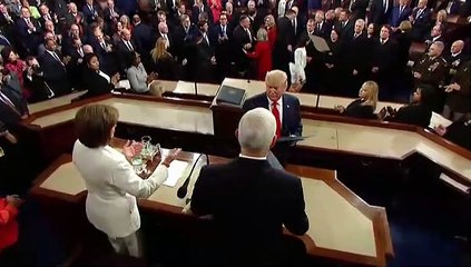 Trump niega el saludo a Pelosi en el discurso del Estado de la Unión ante el Congreso
