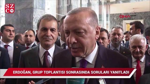 Erdoğan, grup toplantısı sonrasında soruları yanıtladı