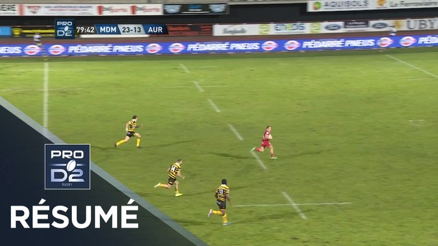 PRO D2 - Résumé : Mont-de-Marsan-Aurillac: 23-20 - J19 - Saison 2019/2020