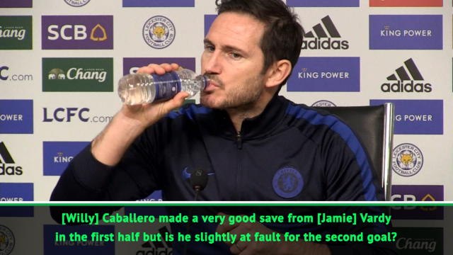 Caballero not to blame for second Leicester goal - Lampard