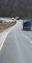 Truck Tips Over on Turnpike