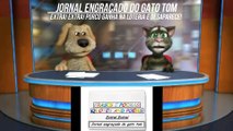 Jornal engraçado do gato tom: Porco ganha na loteria e desaparece! [Frases e Poemas]