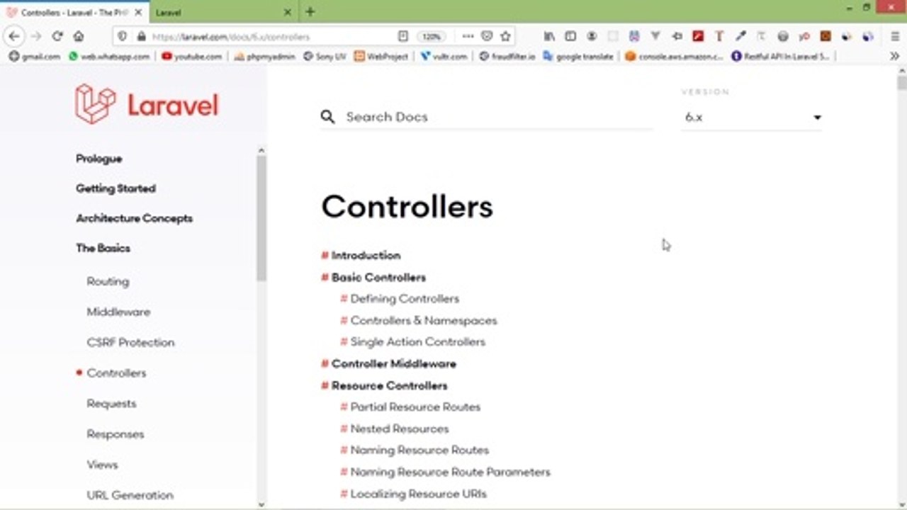 Laravel 6.2 Tutorial - Controller