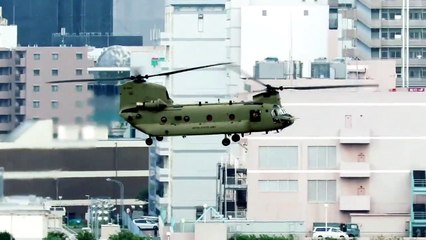 トランプ大統訪日 護衛艦「かが」フライトデッキ離着艦の様子 2019年5月28日