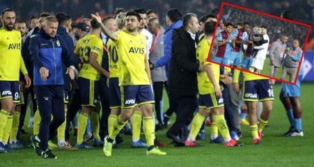 Trabzonspor - F.Bahçe maçı sonrası saha karıştı