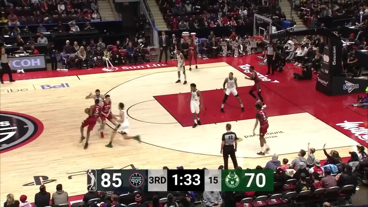 Paul Watson rises to block the shot