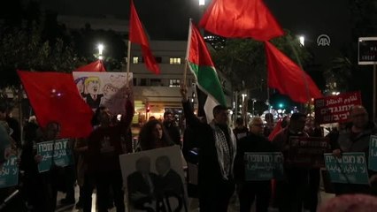 İsrail'de ABD'nin sözde barış planı karşıtı gösteri - TEL