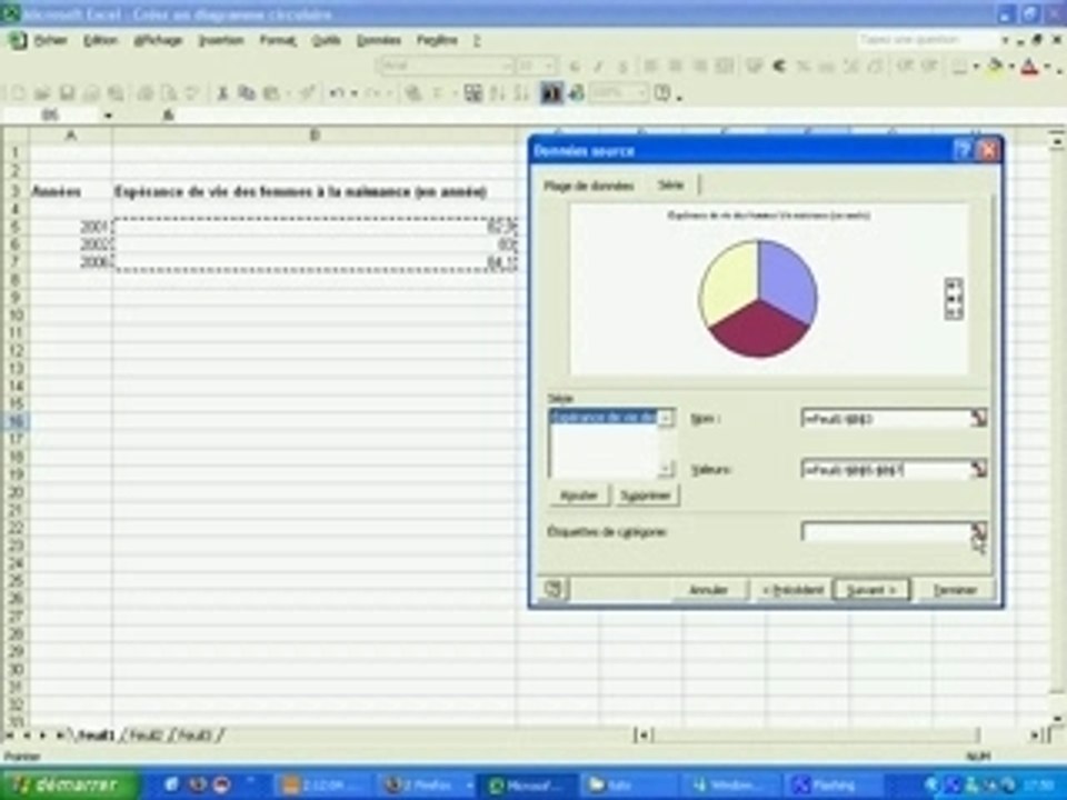 Créer un diagramme circulaire