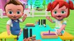 Little Babies and Elephant Fun Play Sack Race Game 3D - Cartoons for Kids Learning Videos