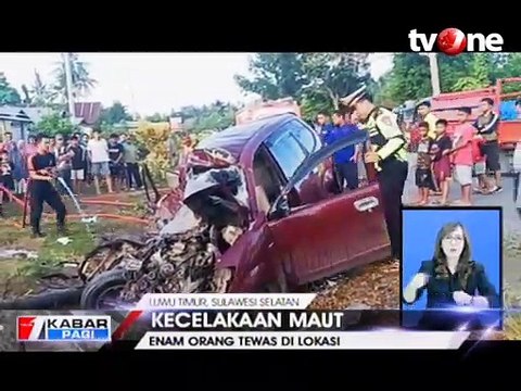 Kecelakaan Maut, Bus Tabrak Avanza Tewaskan Lima Penumpang
