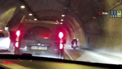 Asker uğurlamak için tüneli kapattılar, motosikletle drift yaptılar