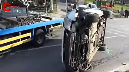 Beşiktaş'ta "kırmızı ışık" kazası kamerada