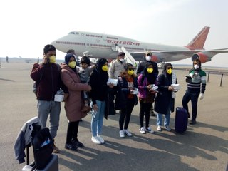 2nd batch of Indians from China arrive at Delhi airport